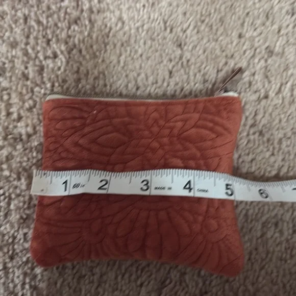 Set of Quilted Velvet Terracotta Pouches 4 Total - Picture 6 of 14